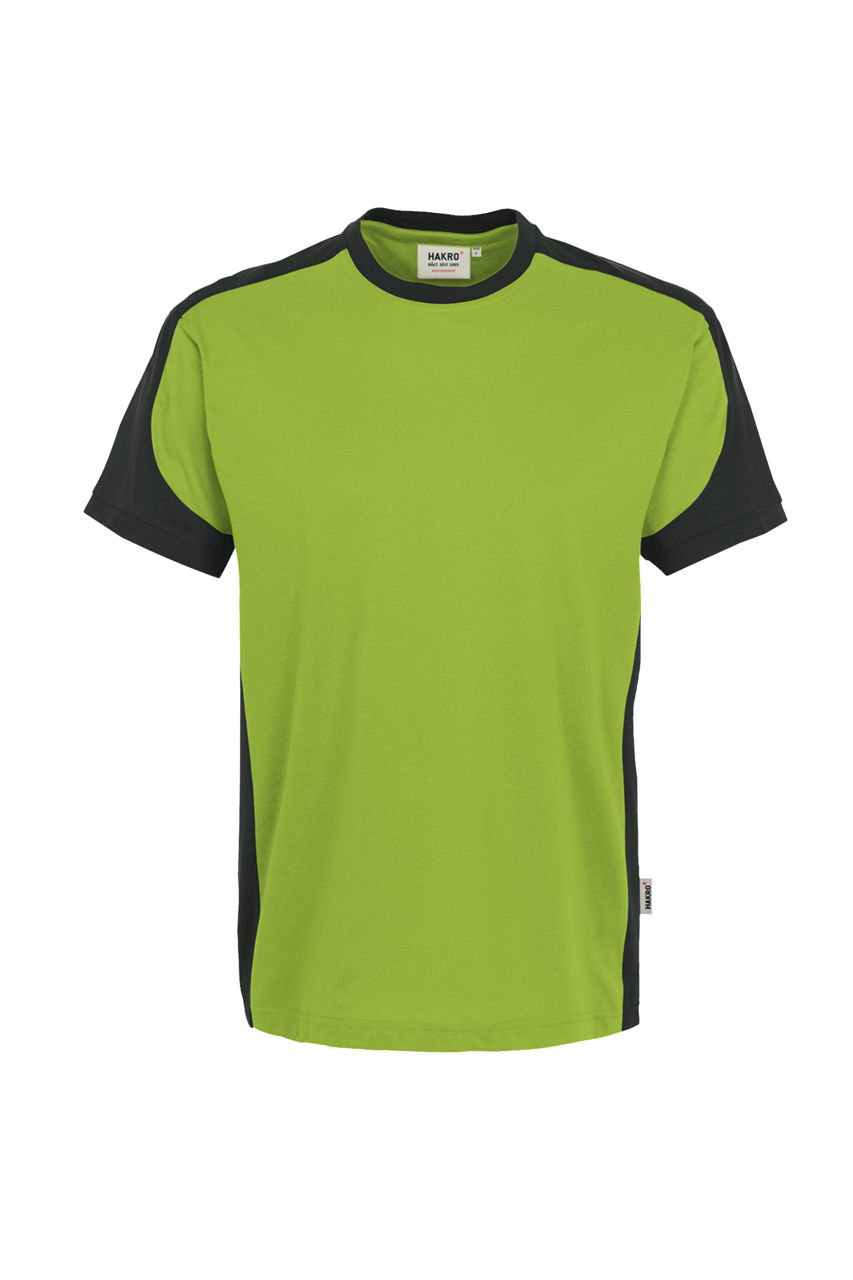 Hakro, T-Shirt Contrast Performance, kiwi/anthrazit