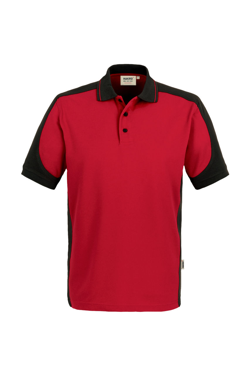 Hakro, Poloshirt Contrast Performance, rot/anthrazit